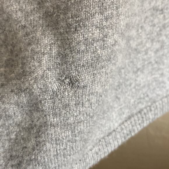 Valerie stevens 2 ply grey short sleeve cashmere minimalist sweater - Picture 4 of 7